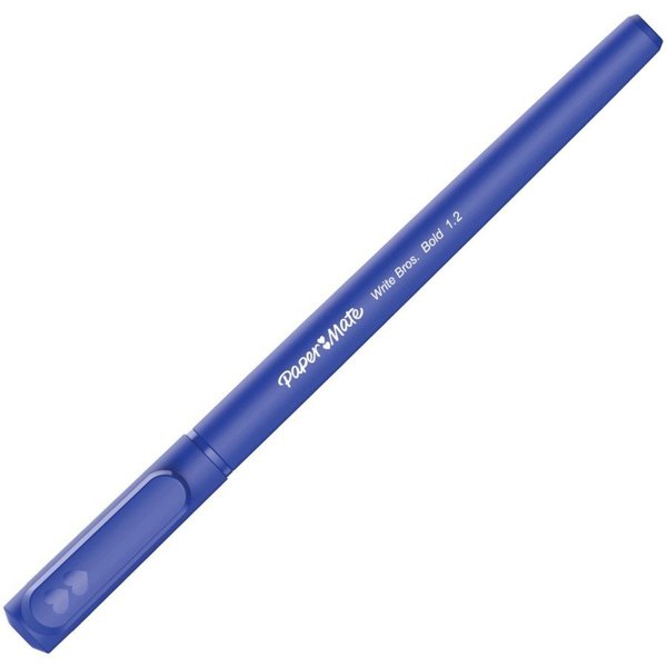Paper Mate Pen, Ballpoint, Write Bros, 1.2mm, 12/DZ, Blue PK PAP2124513